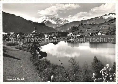 Laax Uferpartie am See Piz Aul Kat. Laax