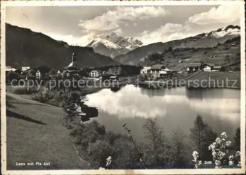 Laax Uferpartie am See Piz Aul Kat. Laax