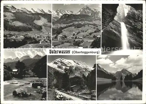 Unterwasser Toggenburg Panorama Wasserfall Teilansichten Kat. Unterwasser