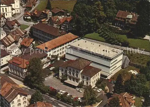 Wattwil Fliegeraufnahme Schweizer Textilfachschule Kat. Wattwil