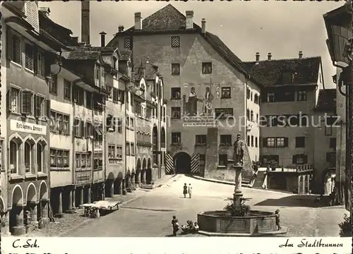 Wil SG Hofplatz Brunnen Kat. Wil SG