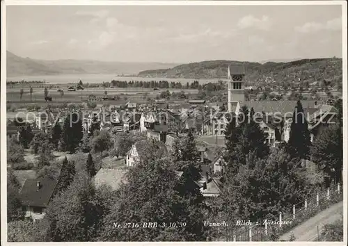 Uznach mit Blick zum Zuerichsee Kat. Uznach