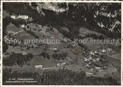 Walenstadtberg mit Sanatorium Fliegeraufnahme Kat. Walenstadtberg