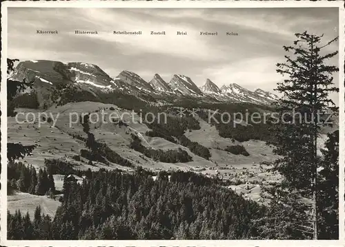 Unterwasser Toggenburg Berghaus Iltios mit churfirsten und Iltiosbahn Kat. Unterwasser