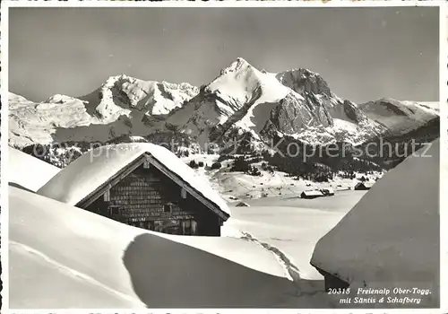 Wildhaus SG Freienalp mit Saentis und Schafberg