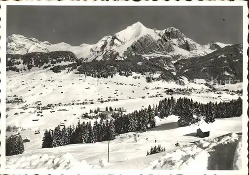 Wildhaus SG Panorama Kur und Skigebiet Obertoggenburg Saentisgruppe Appenzeller Alpen
