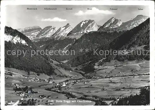Stein SG Panorama mit Churfirsten Appenzeller Alpen Kat. Stein SG