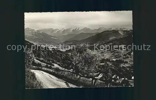 Ebnat Kappel Panorama Blick vom Huesliberg gegen Churfirsten Appenzeller Alpen Kat. Ebnat Kappel