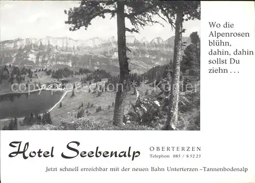 Oberterzen Hotel Seebenalp Alpenpanorama Kat. Oberterzen