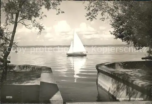 Altenrhein Partie beim Strandbad Segelboot Kat. Altenrhein