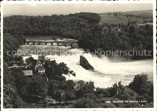 Neuhausen SH Rheinfall mit Schloss Laufen Kat. Neuhausen