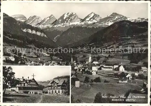 Nesslau Kurhaus Groetli Gesamtansicht mit Churfirsten Appenzeller Alpen Kat. Nesslau