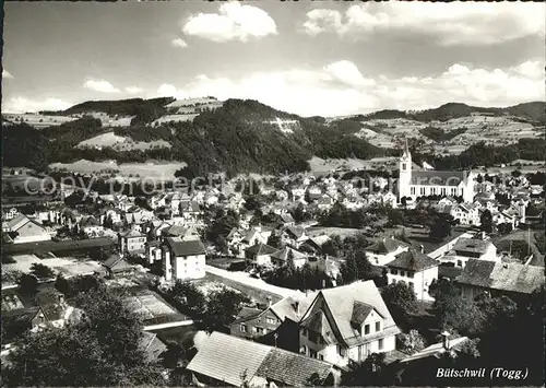 Buetschwil Ortsansicht mit Kirche Kat. Buetschwil