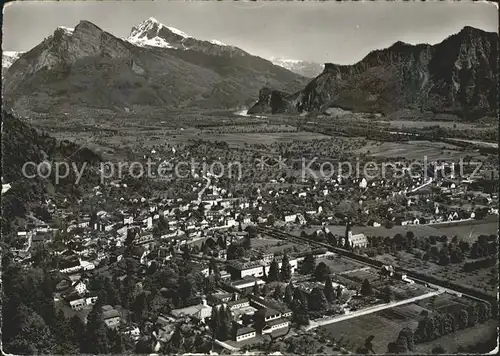 Bad Ragaz Panorama mit Gonzen und Alvier Kat. Bad Ragaz