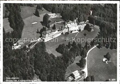 Walenstadtberg Sanatorium Fliegeraufnahme Kat. Walenstadtberg