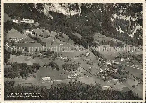 Walenstadtberg mit Sanatorium Fliegeraufnahme Kat. Walenstadtberg