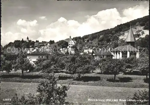 Heerbrugg Ortsansicht mit Bruder Klausen Kirche Kat. Heerbrugg