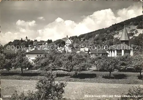 Heerbrugg Ortsansicht mit Bruder Klausen Kirche Kat. Heerbrugg