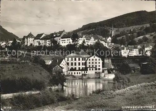 Lichtensteig Partie am Fluss Kat. Lichtensteig