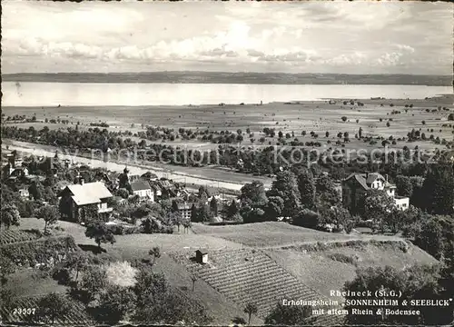 Rheineck SG Erholungsheim Sonnenheim Seeblick mit altem Rhein und Bodensee Kat. Rheineck