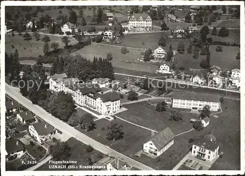 Uznach Krankenhaus Fliegeraufnahme Kat. Uznach