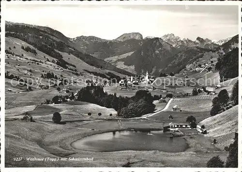 Wildhaus SG Panorama mit Alpen Schwimmbad