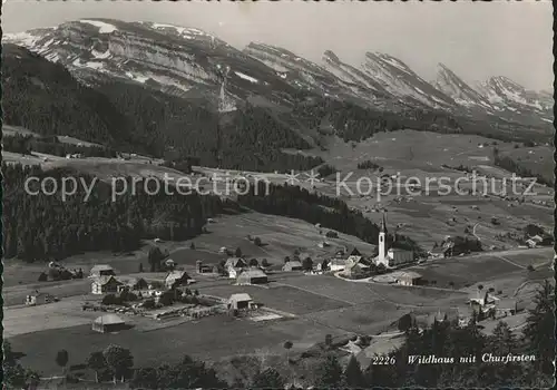 Wildhaus SG Gesamtansicht mit Churfirsten Appenzeller Alpen