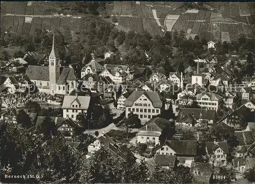 Berneck SG Ortsansicht mit Kirche Kat. Berneck