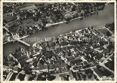 Stein Rhein Fliegeraufnahme Rheinbruecke Kat. Stein Rhein