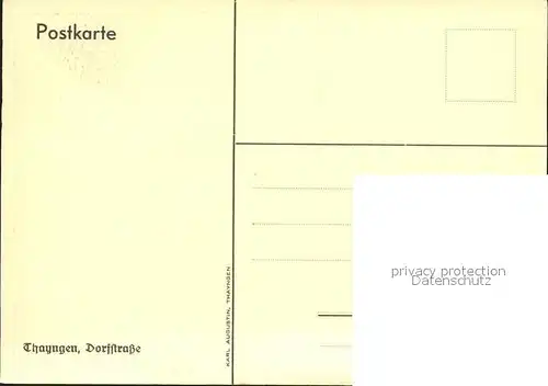 Thayngen Dorfstrasse Kuenstlerkarte Holzschnitt Kat. Thayngen