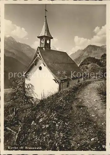 Braunwald GL Bergkirche Kat. Braunwald