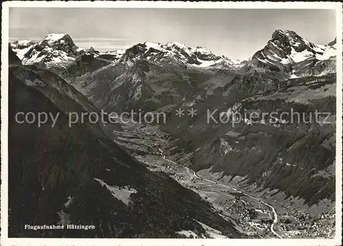 Haetzingen Fliegeraufnahme Alpenpanorama Kat. Haetzingen