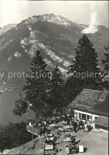 Filzbach Cafe Kerenzer Berghus Walensee Alpenpanorama Kat. Filzbach