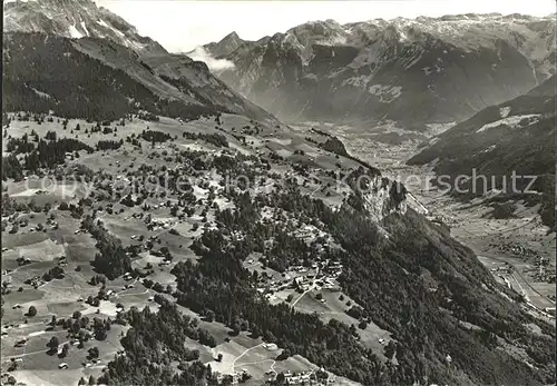 Braunwald GL Fliegeraufnahme Alpenpanorama Kat. Braunwald