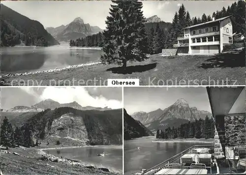 Naefels Berghaus Obersee Gasthaus Terrasse Alpenpanorama Kat. Naefels