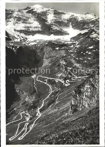 Klausenstrasse mit Clariden Gebirgspass Glarner Alpen Kat. Klausen