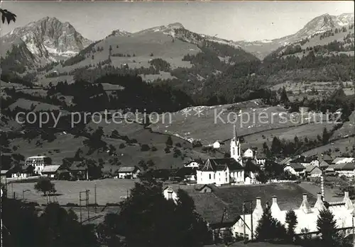 Montbovon Vue panoramique et Chaine de Lys Kat. Montbovon