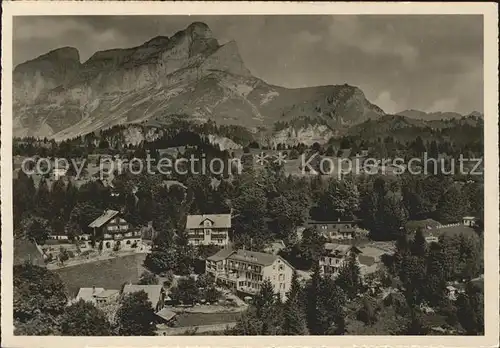 Braunwald GL Hotel Alpina Blick zu Glarner Alpen Kat. Braunwald