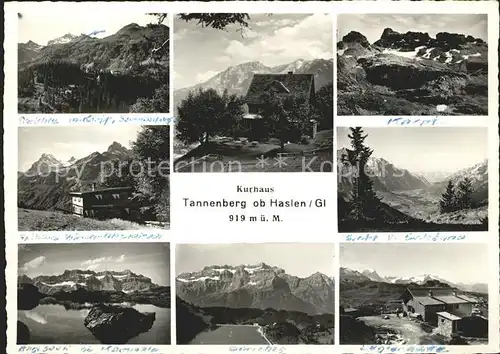 Haslen GL Kurhaus Tannenberg Bergsee Alpenpanorama Kat. Haslen GL