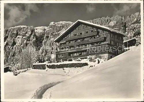 Braunwald GL Haus Bergfrieden Winterimpressionen Kat. Braunwald