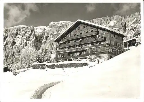 Braunwald GL Haus Bergfrieden Winterimpressionen Kat. Braunwald