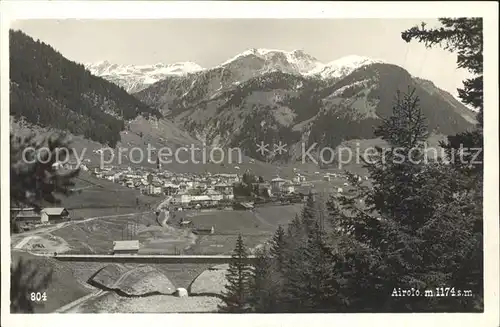 Airolo Gesamtansicht mit Alpenpanorama Kat. Airolo