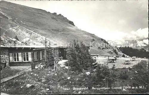 Braunwald GL Berggasthaus Gumen Kat. Braunwald