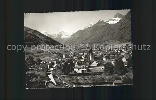 Schwanden GL Gesamtansicht mit Alpenpanorama Kat. Schwanden GL