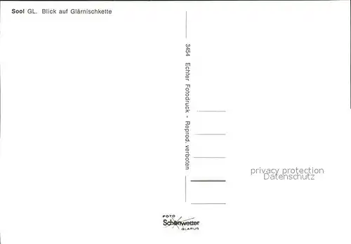 Sool Panorama Blick auf Glaernischkette Kat. Sool
