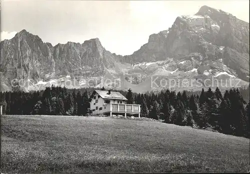 Mollis Berggasthaus Alpenroesli auf Mullernalp mit Alpenblick Kat. Mollis