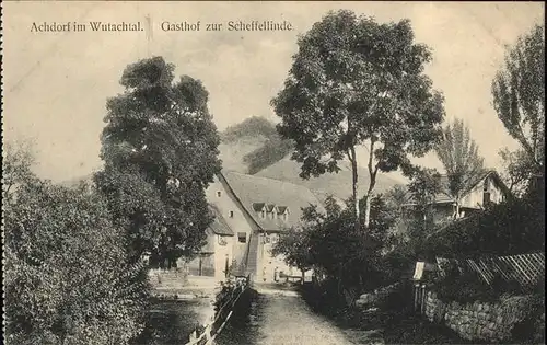 Achdorf Blumberg Gasthof zur Scheffellinde / Blumberg /Schwarzwald-Baar-Kreis LKR