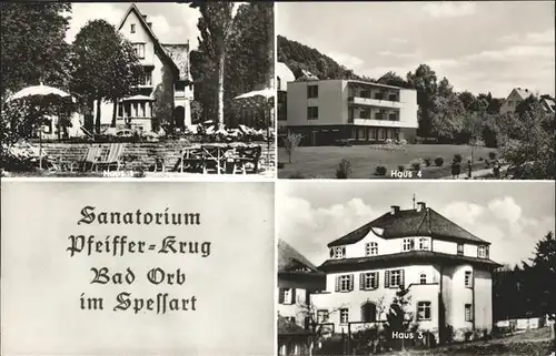 Bad Orb Sanatorium Pfeiffer-Krug Kat. Bad Orb