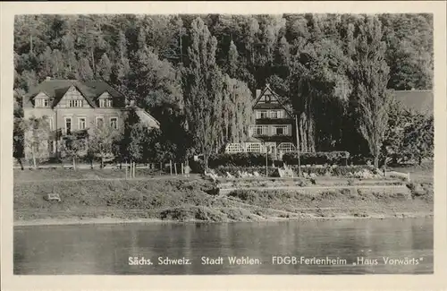 Wehlen Sachsen FDGB Ferienheim Haus Vorwaerts / Wehlen /Saechsische Schweiz-Osterzgebirge LKR