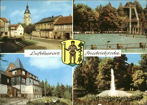 wz38332 Friedrichroda Wappen Brunnen Schwimmbad Spiessberghaus Kategorie. Friedrichroda Alte Ansichtskarten